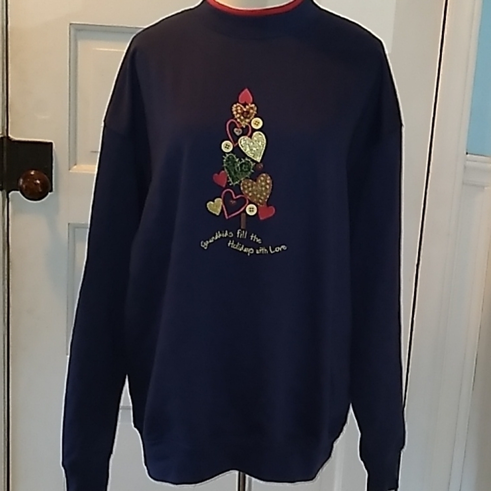 Vintage grandma Christmas sweatshirt XL